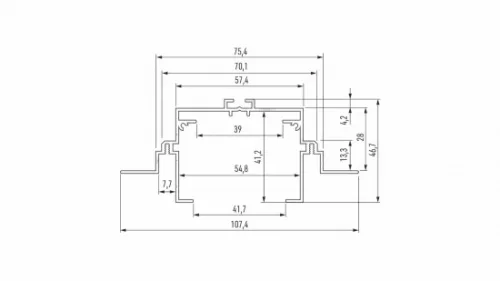 LED Labs LUMINES LED-profil TALIA 1000 mm lakkozott fekete
