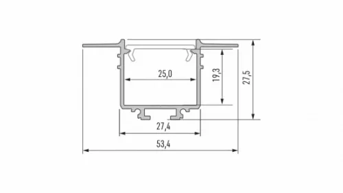 LED Labs LUMINES LED-profil SUBLI 2000 mm lakkozott fekete
