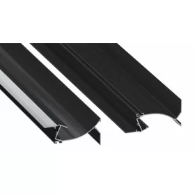 LED Labs LUMINES LED-profil TOPO 2000 mm lakkozott fekete