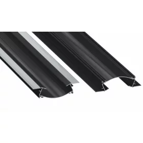 LED Labs LUMINES LED-profil VEDA 2000 mm lakkozott fekete