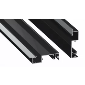 LED Labs LUMINES LED-profil FLARO 2000 mm lakkozott fekete