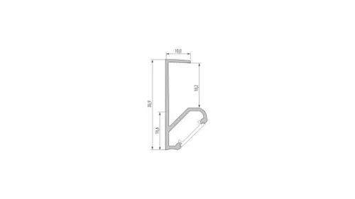 LED Labs LUMINES LED-profil Q18 2000 mm eloxált ezüst