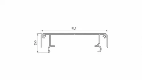 LED Labs LUMINES LED-profil LARGO M1 2000 mm lakkozott fekete