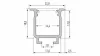 LED Labs LUMINES LED-profil W 1000 mm eloxált ezüst