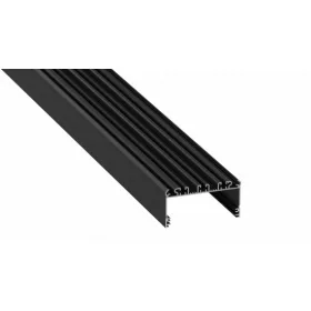 LED Labs LUMINES LED-profil LARGO 2000 mm lakkozott fekete