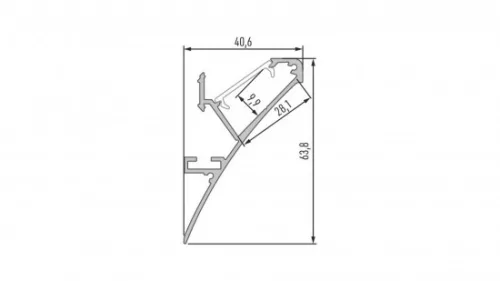 LED Labs LUMINES LED-profil LOGI 2000 mm lakkozott fekete