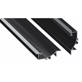 LED Labs LUMINES LED-profil TIANO 2000 mm lakkozott fekete