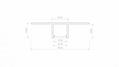 LED Labs LUMINES LED-profil FALCO 2000 mm lakkozott fekete