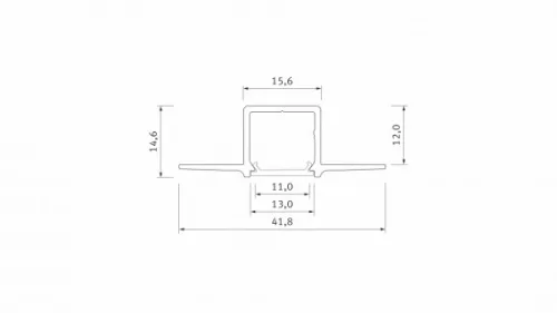 LED Labs LUMINES LED-profil GAUDI 1000 mm eloxált ezüst