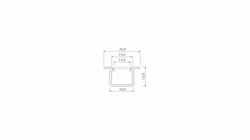 LED Labs LUMINES LED-profil U 2000 mm eloxált fekete