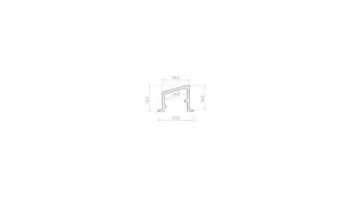 LED Labs LUMINES LED-profil V 1000 mm lakkozott fekete