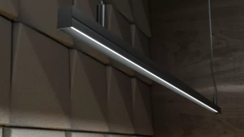 LED Labs LUMINES LED-profil Slimo 1000 mm lakkozott fekete