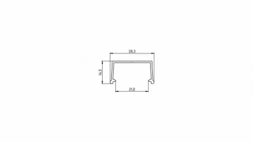LED Labs LUMINES LED-profil Fixo 1000 mm lakkozott fehér