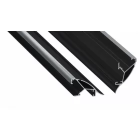LED Labs LUMINES LED-profil CONVA 1000 mm lakkozott fekete