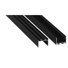 LED Labs LUMINES LED-profil alba 2000 mm lakkozott fekete
