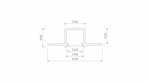 LED Labs LUMINES LED-profil GAUDI 1000 mm fekete
