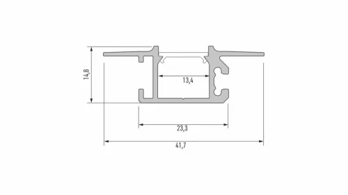 LED Labs LUMINES LED-profil MONO 2000 mm fekete