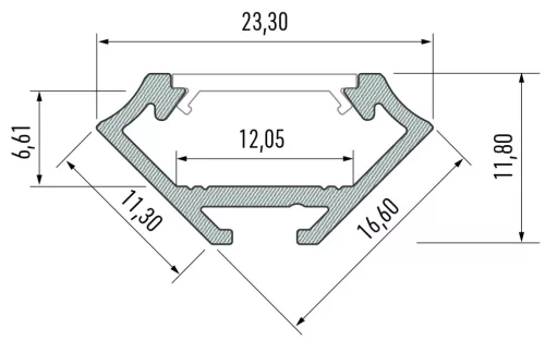 LED Labs LUMINES LED-profil C 1000 mm matt bézs