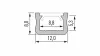 LED Labs LUMINES LED-profil X 1000 mm matt bézs