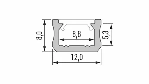 LED Labs LUMINES LED-profil X 1000 mm matt bézs