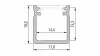 LED Labs LUMINES LED-profil Y 1000 mm matt bézs