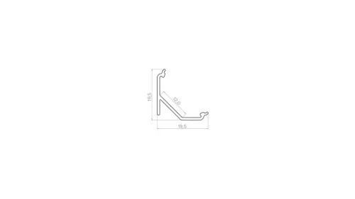 Lumines profile type AGO white lacquered, 1 m