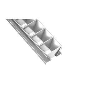 LED Labs LUMINES DOUBLE RASTER ezüst 1 m
