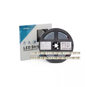   LED-szalag, SMD 2835, 128 LED/m, 24 V, 12 W/m, IP20, meleg fehér, 5 év garancia, kiszerelés (5 méter)
