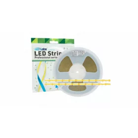   LED-szalag, COB, 1600 LED, 12 V, 8 W/m, IP20, meleg fehér, 3 év garancia, kiszerelés 25 méter)