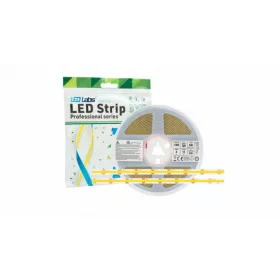   LED-szalag, COB, 1600 LED, 12 V, 8 W/m, IP20, meleg fehér, 3 év garancia, kiszerelés 5 méter)