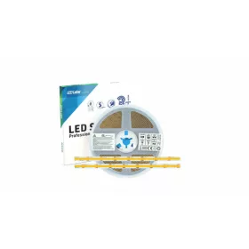   LED-szalag, COB, 2400 LED, 12 V, 10 W/m, IP20, meleg fehér, 3 év garancia, kiszerelés 5 méter)