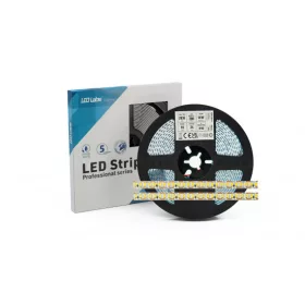   LED-szalag, SMD 2835, 200 LED/m, 24 V, 10 W/m, IP20, meleg fehér, 5 év garancia, kiszerelés (5 méter)