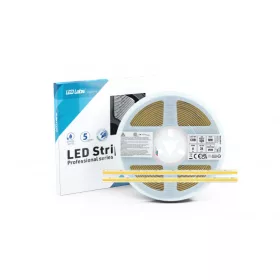   LED-szalag, COB, 528 LED/m, 24 V, 6 W/m, IP20, természetes fehér, 5 év garancia, kiszerelés (5 méter)