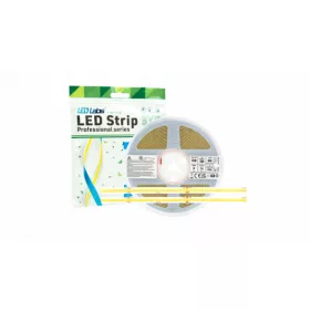  LED-szalag, COB, 1600 LED, 24 V, 8 W/m, IP20, meleg fehér, 3 év garancia, kiszerelés 5 méter)
