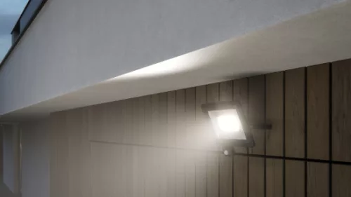 DRAGO mozgásérzékelős LED-reflektor, 90°, IP44, 30 W, Természetes fehér, fekete