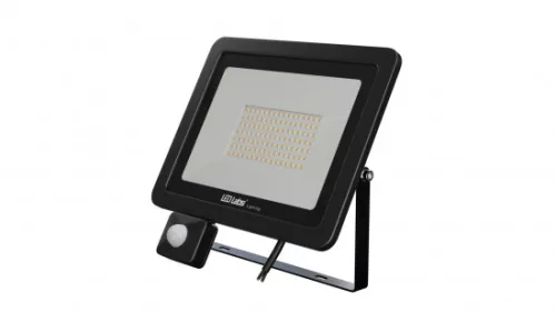 DRAGO mozgásérzékelős LED-reflektor, 90°, IP44, 100 W, Természetes fehér, fekete