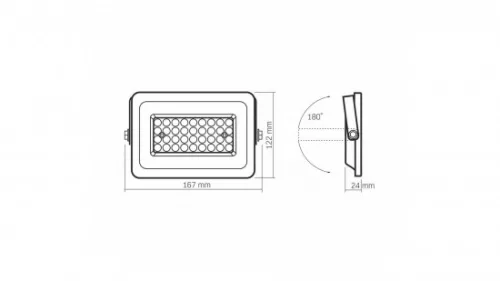 VIDEX LED-reflektor, 90°, IP65, 30 W, Természetes fehér, fehér