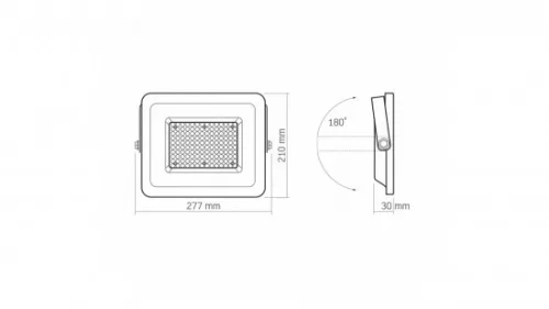 VIDEX LED-reflektor, 90°, IP65, 100 W, Természetes fehér, fehér