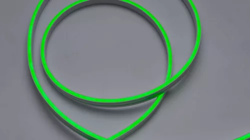 LED-neonflex, SMD 2835, 140 LED/m, 24 V, 12 W/m, IP67, zöld, 3 év garancia, kiszerelés (5 méter)
