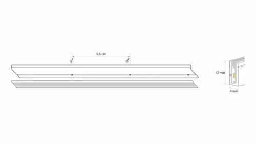 LED-neonflex, SMD 2835, 126 LED/m, 24 V, 10,8 W/m, IP67, kék, 3 év garancia, kiszerelés (5 méter)
