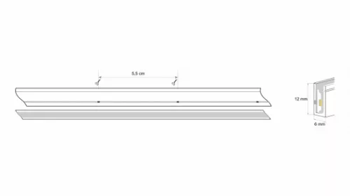 LED-neonflex, SMD 2835, 126 LED/m, 24 V, 10,8 W/m, IP67, hideg fehér, 3 év garancia, kiszerelés (5 méter)
