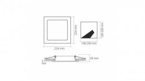 Panel LED 18W Square Neutral