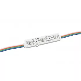   LED-modul, SMD 5252, 3 LED, 12 V DC, 0,72 W/m, IP68, RGB, 5 év garancia