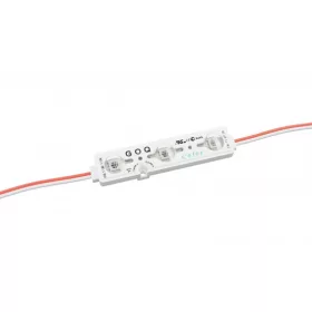   LED-modul, SMD 2835, 3 LED, 12 V DC, 0,72 W/m, IP68, zöld, 5 év garancia
