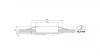 Ceiling lighting point fitting QUADRO glass square - transparent