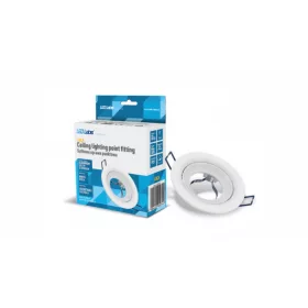   Ceiling lighting point fitting LUCA cast round adjustable matt white