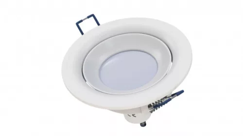 Ceiling lighting point fitting LUCA cast round adjustable matt white