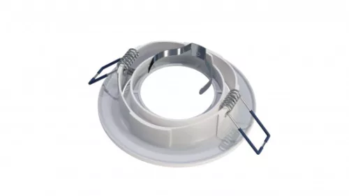 Ceiling lighting point fitting LUCA cast round adjustable matt white
