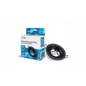   Ceiling lighting point fitting LUCA cast round adjustable matt black