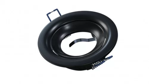 Ceiling lighting point fitting LUCA cast round adjustable matt black
